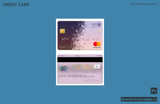 Beispielvorschau für eine Mastercard der Qatar Development Bank